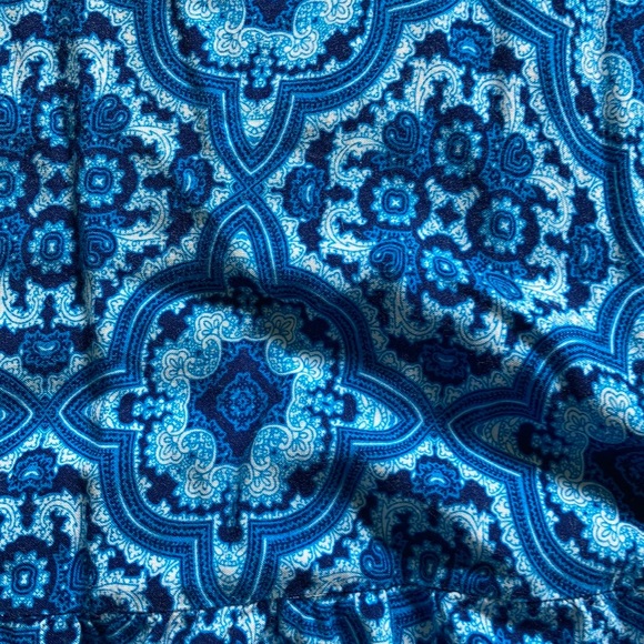 Blue Hippie Mandala Swing Dress Beach Cover Up - Picture 2 of 3